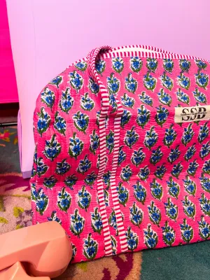 Fields Of Pink SSB Quilted Duffle Bag