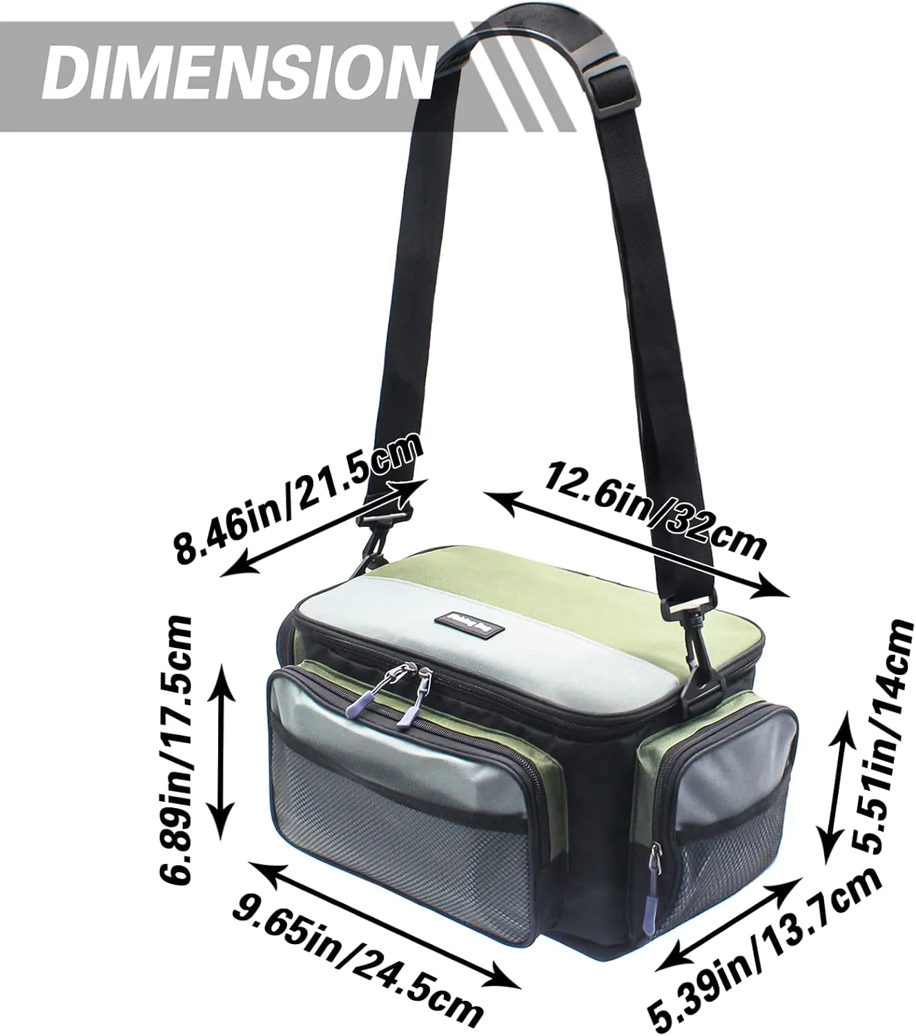 Fishing Bag Fishing Tackle Storage Backpack with Removable Adjustable Belt Waterproof Fishing Gear Tackle Sling Bag for Men and Women