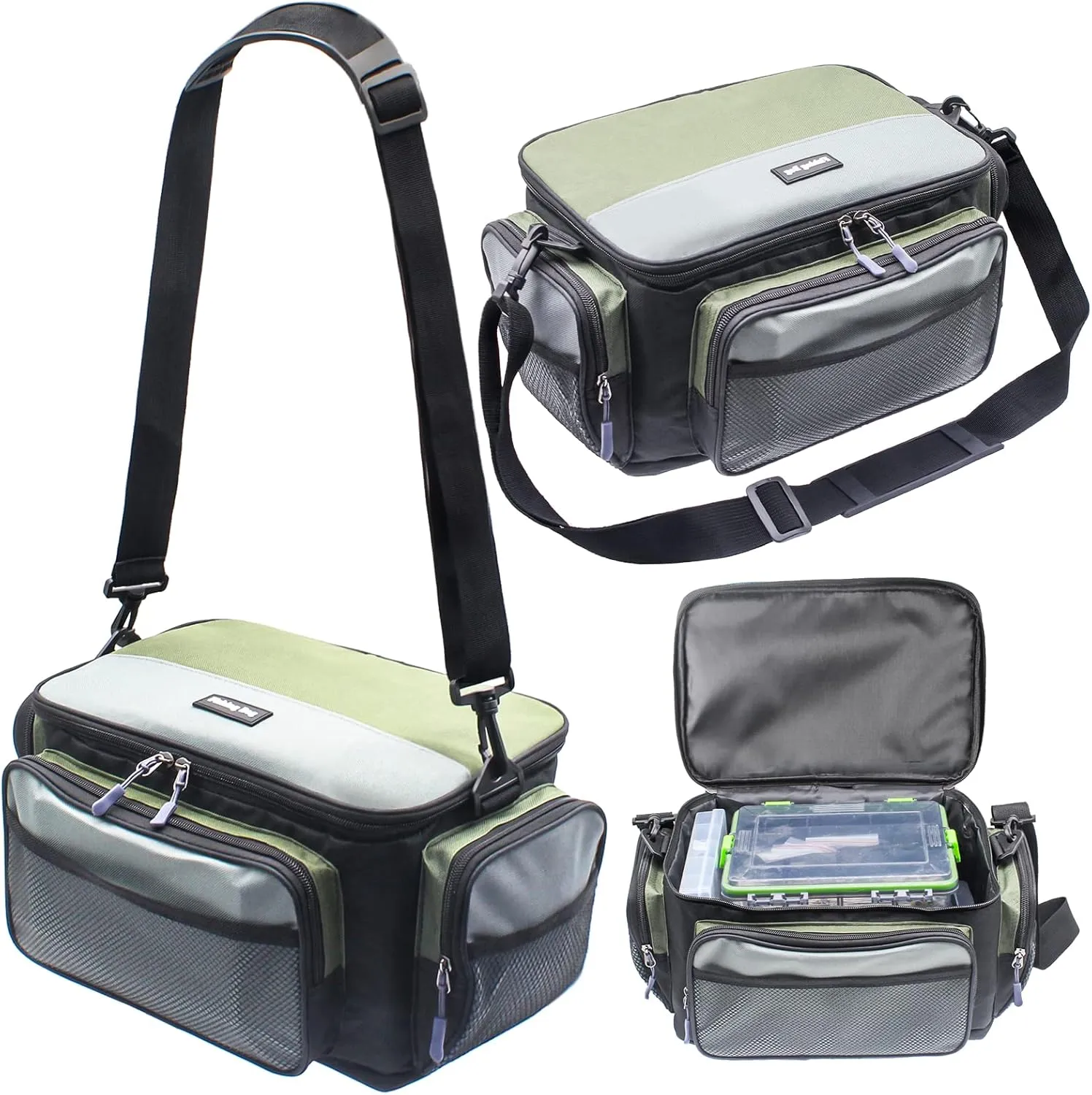 Fishing Bag Fishing Tackle Storage Backpack with Removable Adjustable Belt Waterproof Fishing Gear Tackle Sling Bag for Men and Women