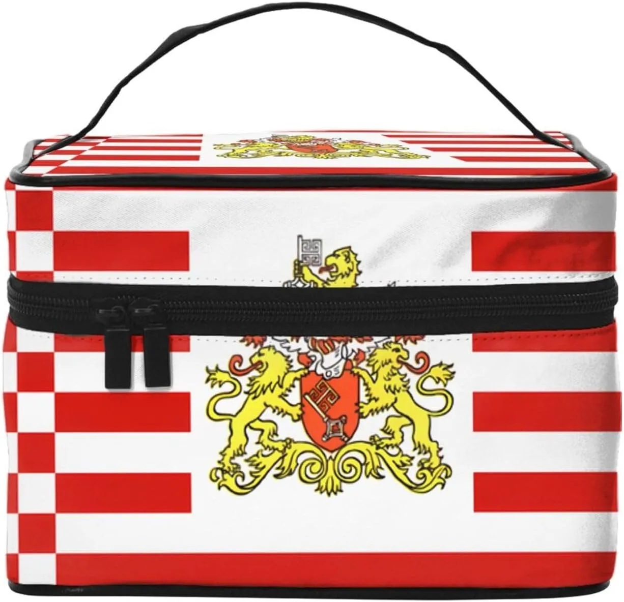 Flag of the Senate of Bremen Travel cosmetic bag, essential for outdoor travel enthusiasts, has a simple internal structure.