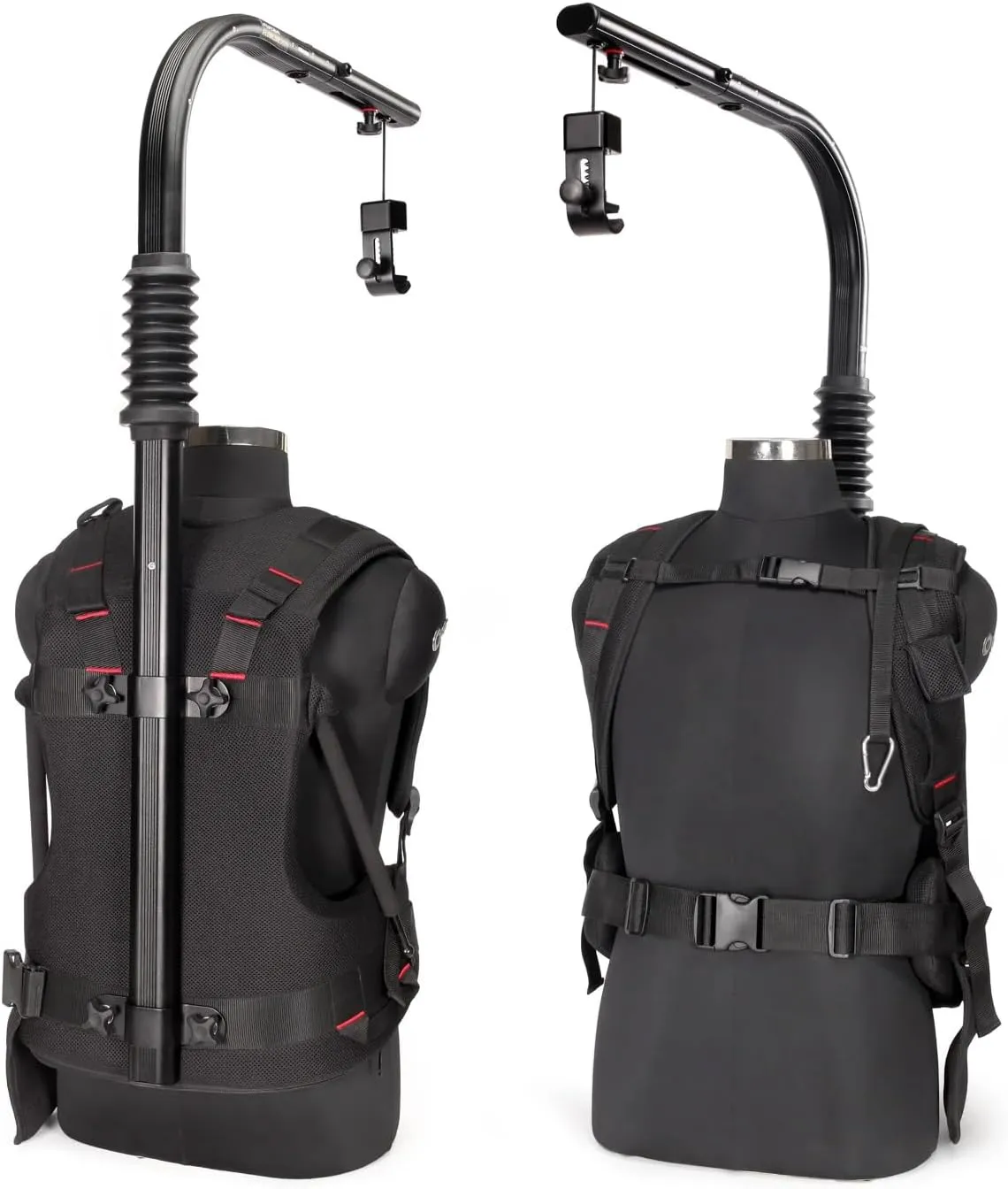 FLYCAM Flowline 500N Professional Ergonomic Camera Support Vest for Gimbals. Payload up to 10-12Kg/22-26.4lb. 20.5" Top Bar with 7" Arm Extension. Vest Fits Variety of Body Sizes