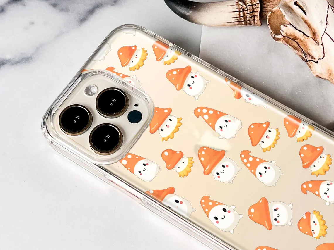 For Apple iPhone 14 Pro Max Cute Cartoon Mushroom Ghost Characters Design Hybrid Protective Phone Case Cover