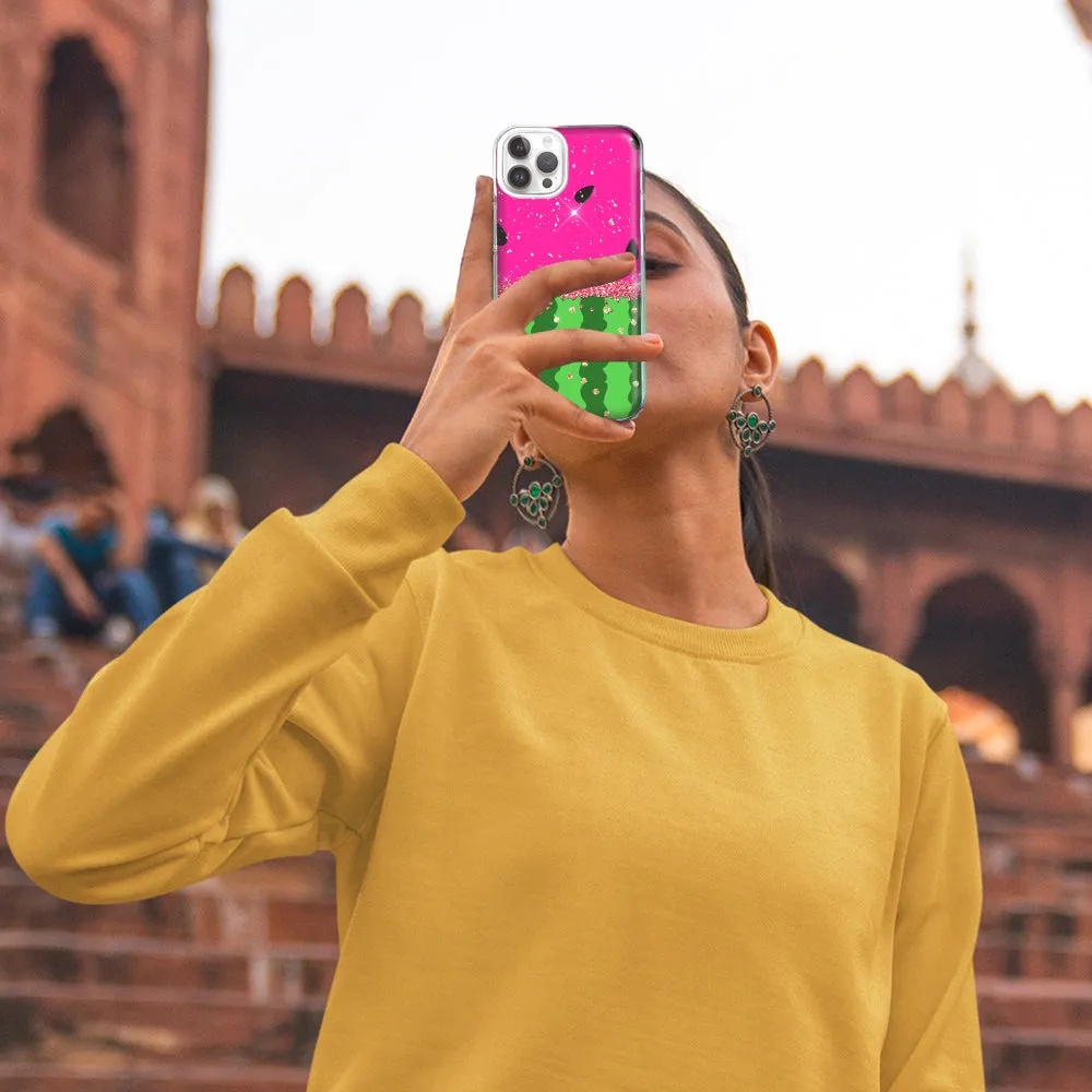 For Apple iPhone 14 Pro Max Summer Watermelon Sugar Vacation Tropical Fruit Pink Green Design Hybrid Protective Phone Case Cover