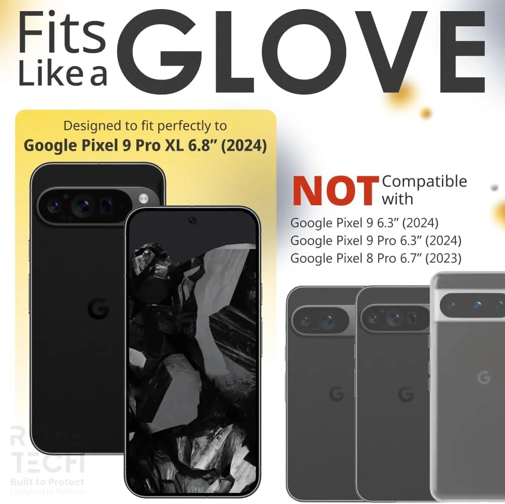 for Google Pixel 9 Pro XL Case with Belt Clip Holster & Kickstand, Screenless Protective Dual-Layer Shockproof Phone Case for Google Pixel 9 Pro XL case with Clip - Black