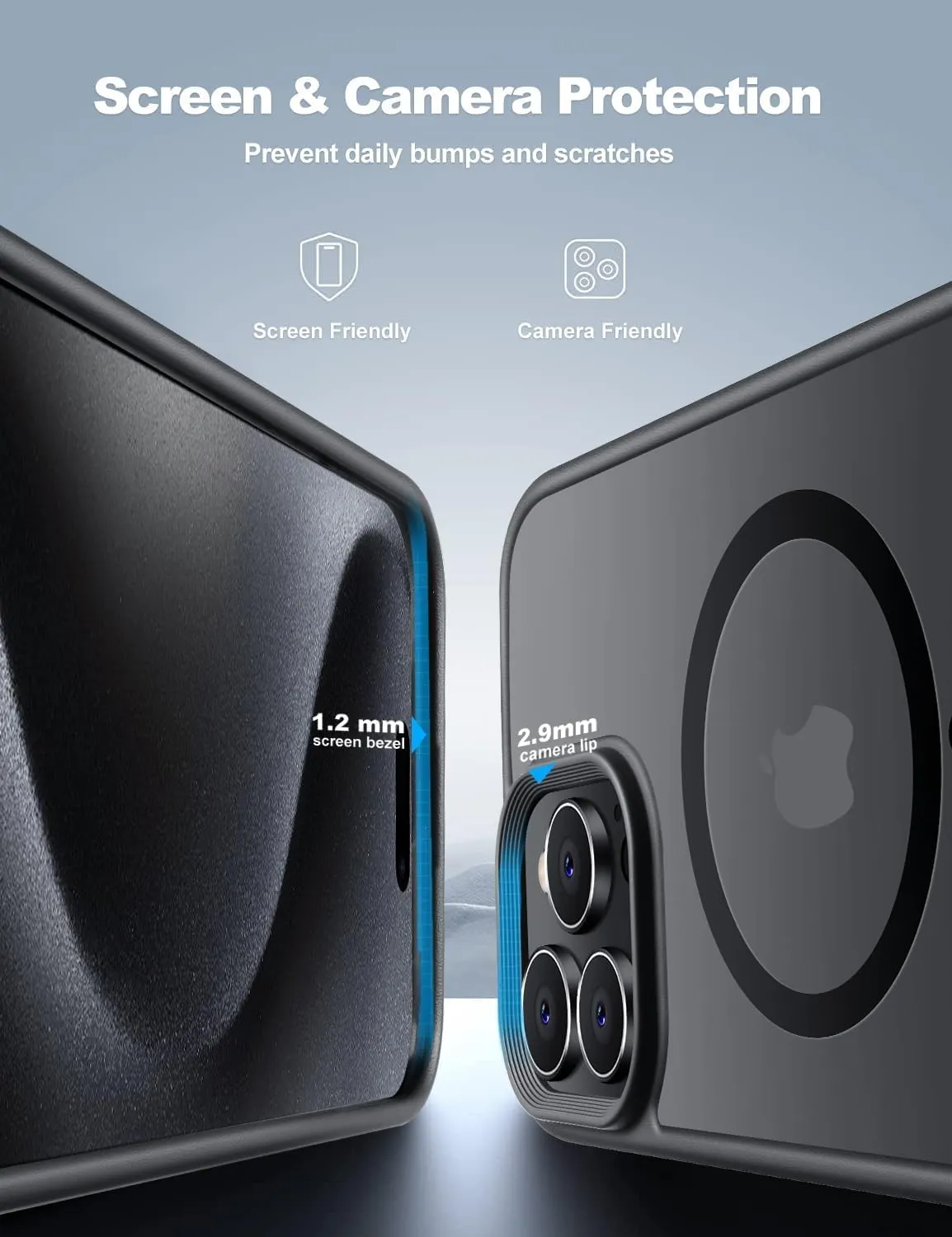 for iPhone 16 Pro Max Pro Max case,Compatible with MagSafe,[16FT Drop Resistant][2 Tempered-Glass Screen Protectors] Shockproof case for iPhone 16 Pro Max Cases 6.9 inch，Black Set