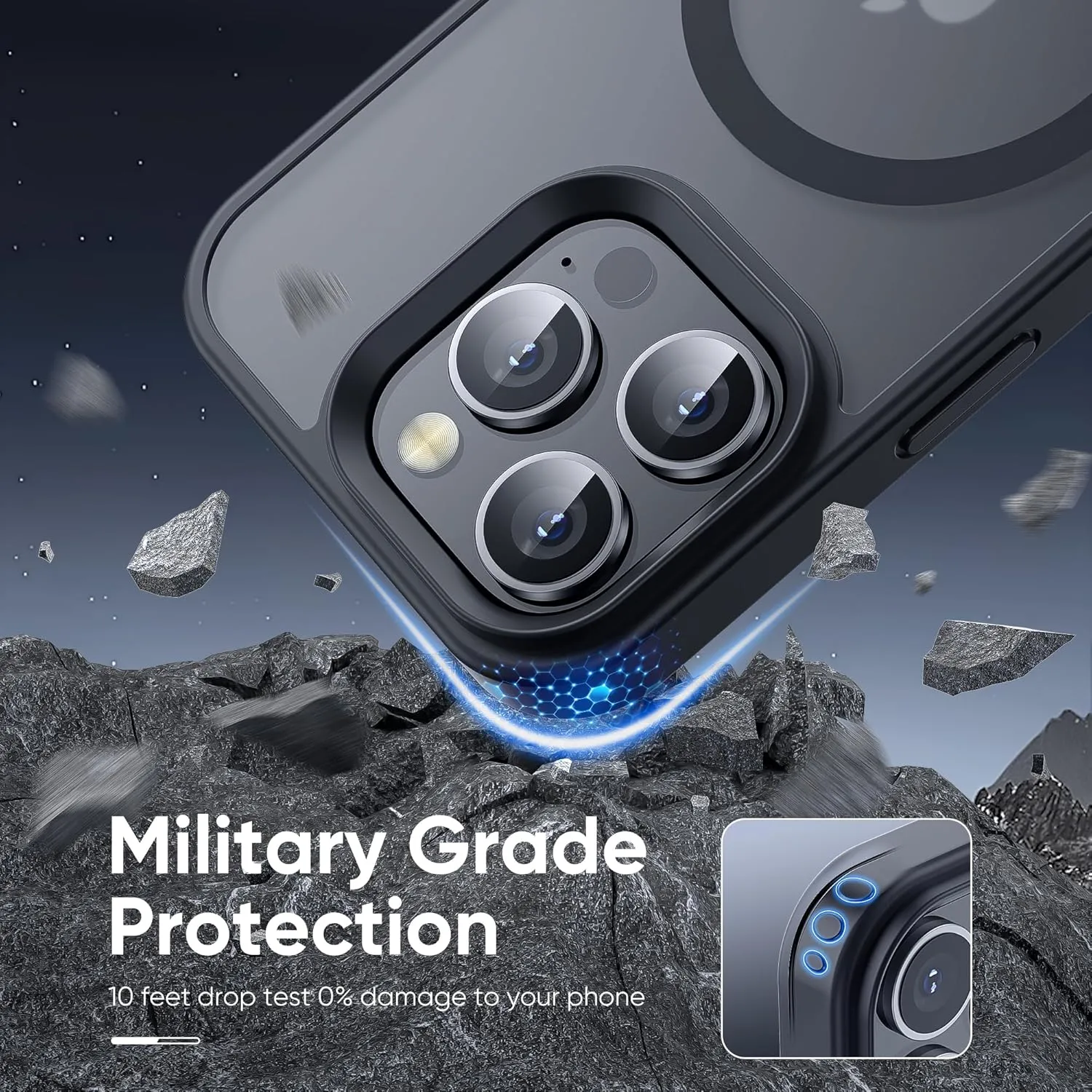 for iPhone 16 Pro Max Pro Max case,Compatible with MagSafe,[16FT Drop Resistant][2 Tempered-Glass Screen Protectors] Shockproof case for iPhone 16 Pro Max Cases 6.9 inch，Black Set