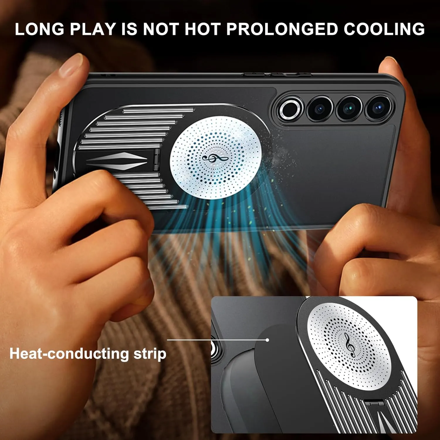 for Meizu 20 Pro Case with Invisible Kickstand Compatible with MagSafe, Magnetic Deagin for High Heat Dissipation Back Metal Camera Protectors Anti-Slip Shockproof Case, Black