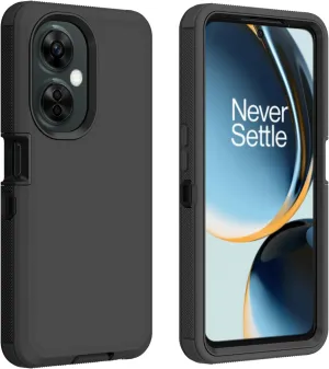 for Oneplus Nord N30 5G Case, Defender Case Heavy Duty Shockproof Dustproof 3 in 1 Rugged Protective Phone Cover for Oneplus Nord N30/ CE 3 Lite 5G (Black, N30)
