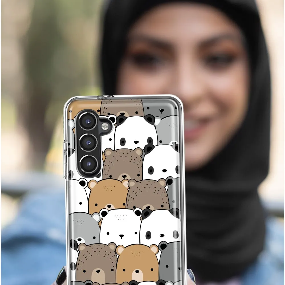 For Samsung Galaxy S23 Cute Bears Slim Shockproof Hard Shell TPU Case Heavy Duty Protective Phone Cover