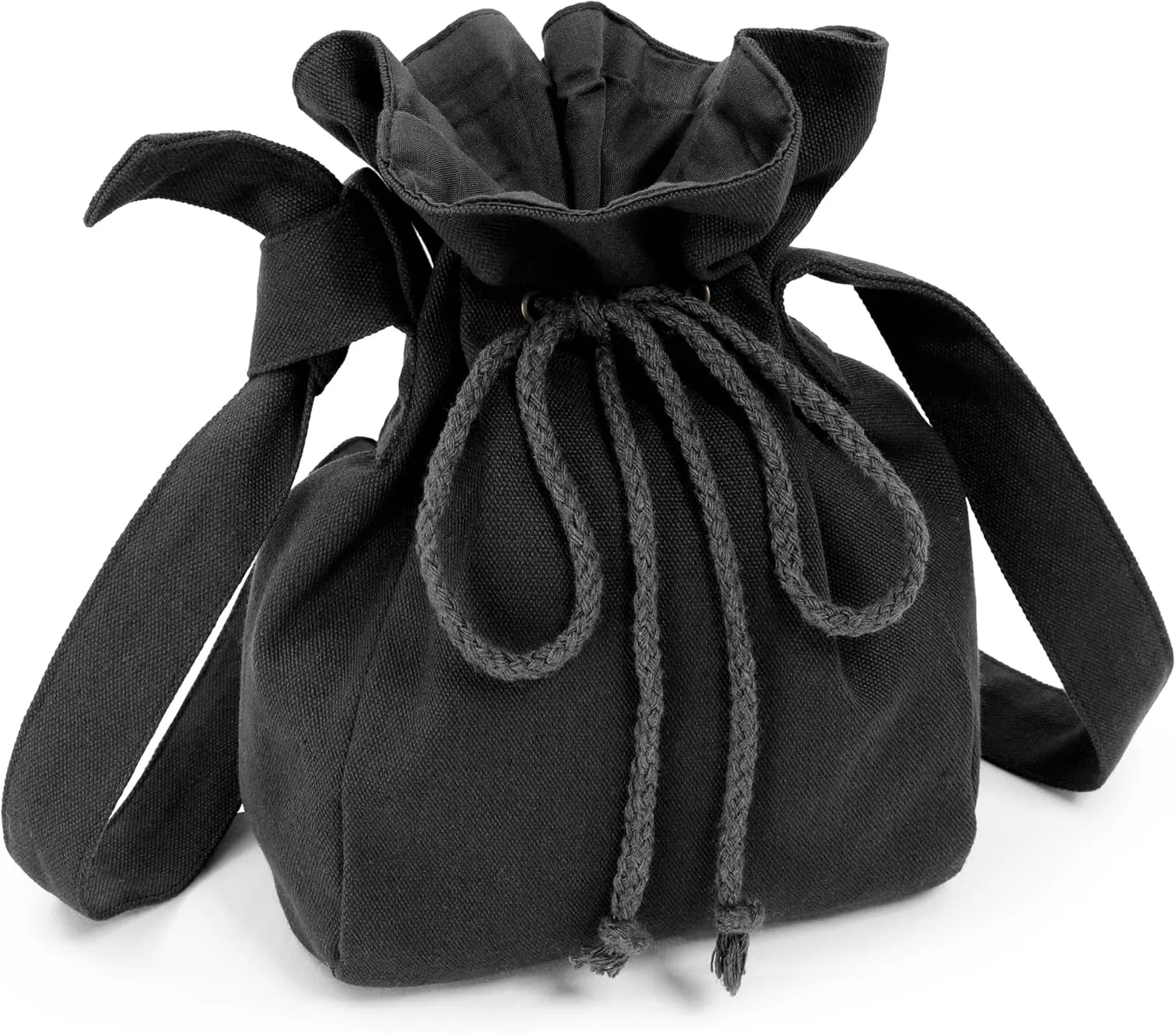 FURPHI Medieval Drawstring Shoulder Bag Renaissance Canvas Dice Bag Coin Purse Ren Faire Costume Accessories