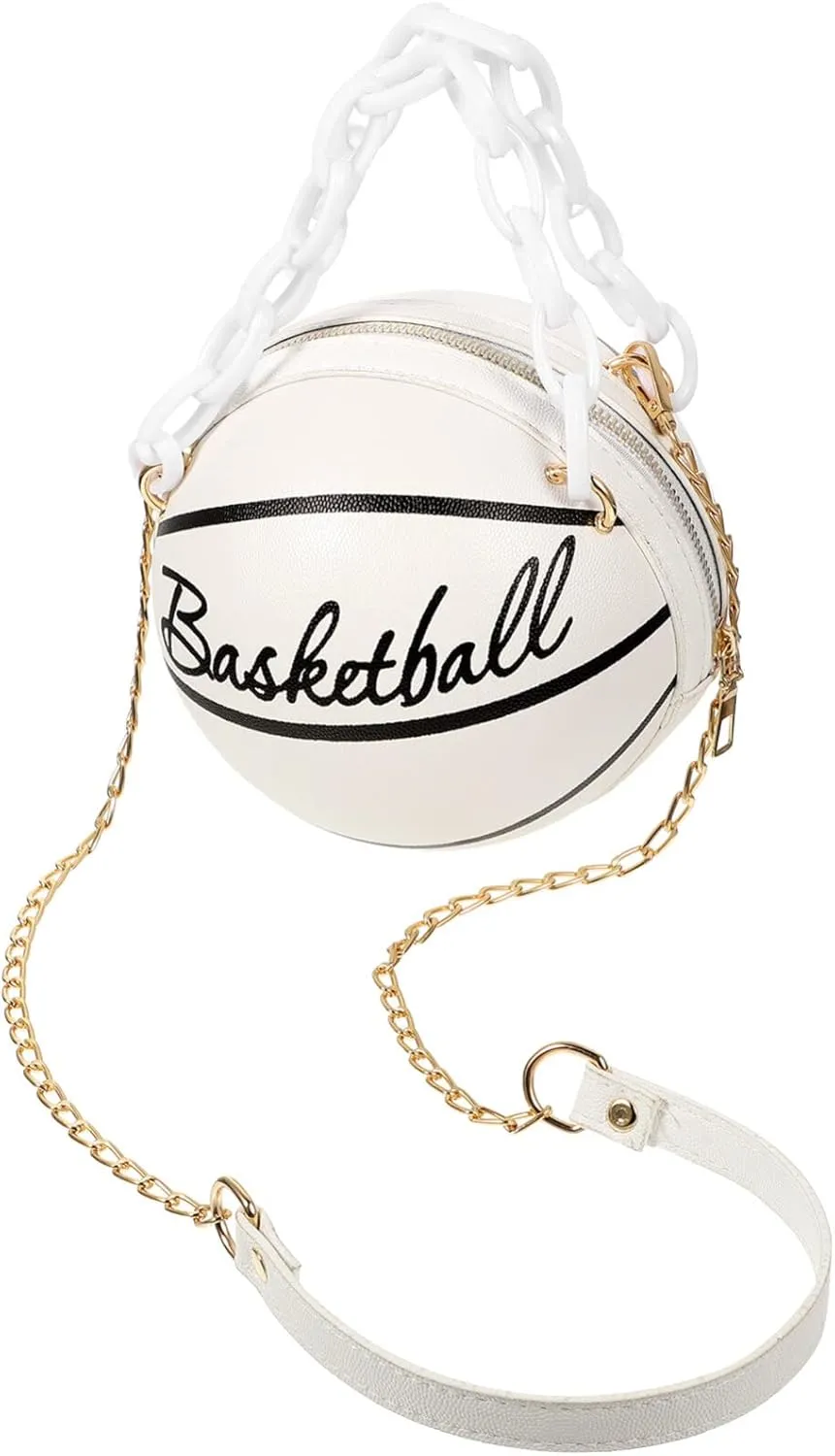 GALPADA Fashionable Basketball Shape Handbag Pouch Crossbody Trendy Bag