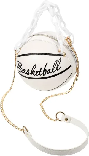 GALPADA Fashionable Basketball Shape Handbag Pouch Crossbody Trendy Bag