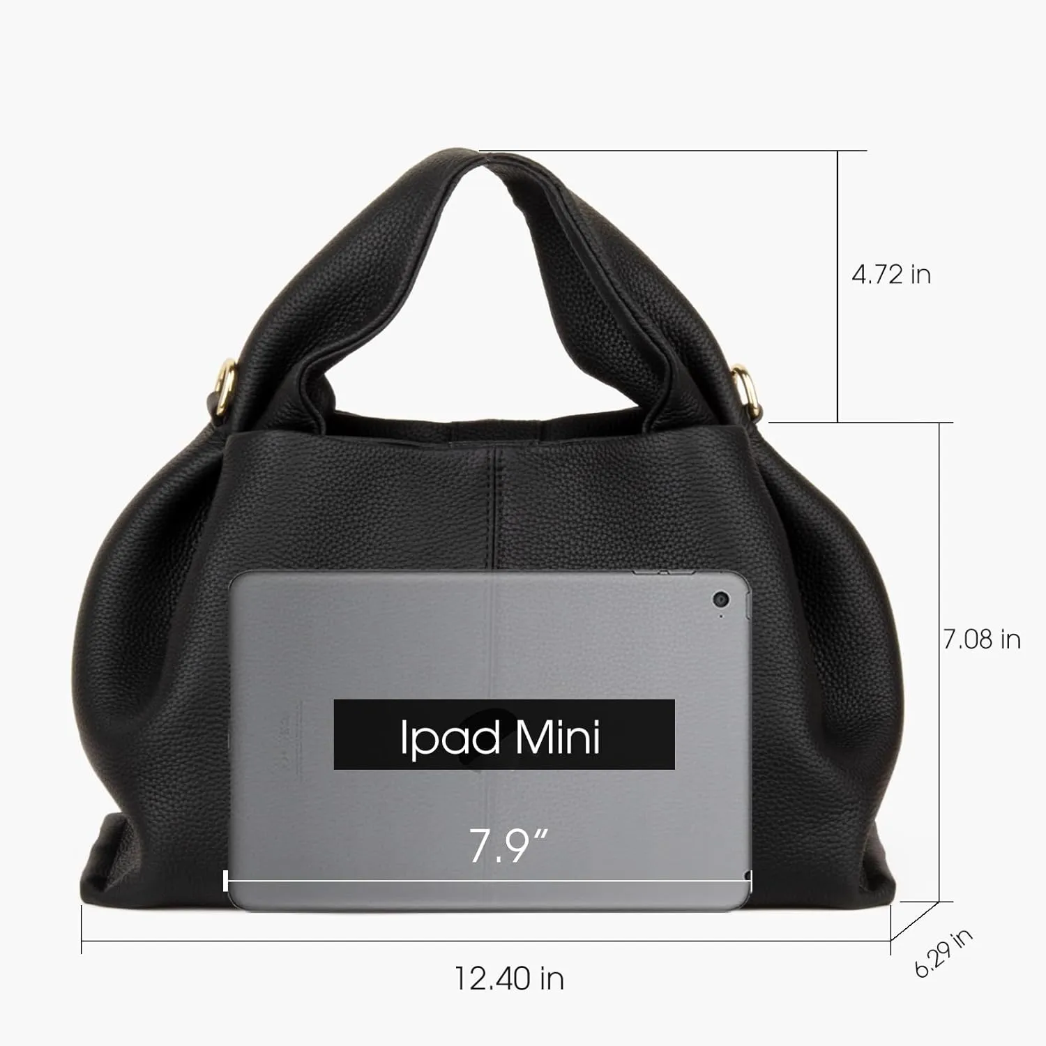 Genuine Leather Retro Shoulder Crossbody Bag for Women, Chic Dumpling Bag and Cute Cloud Handbag for Women