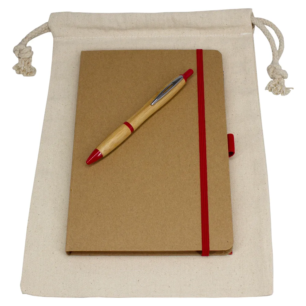 Gift Set - Drawstring Bag   JournalBook   Pen
