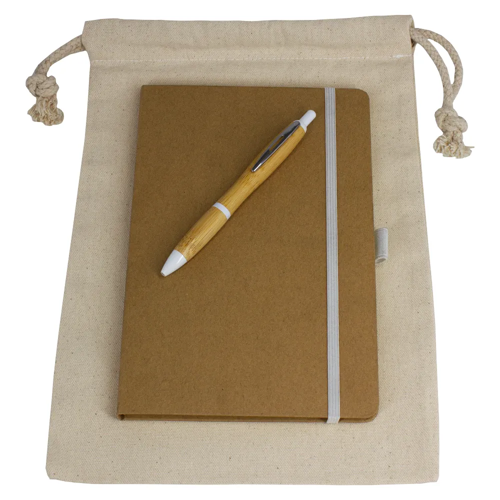 Gift Set - Drawstring Bag   JournalBook   Pen