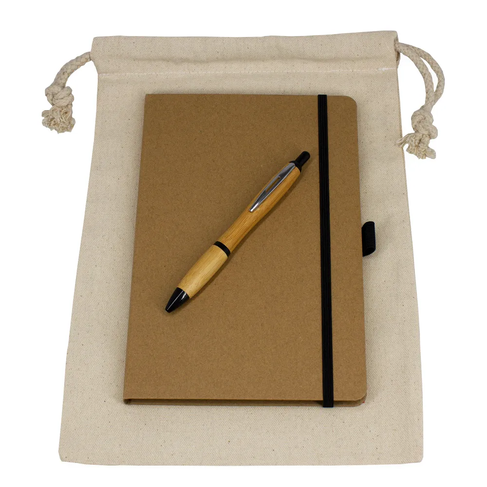 Gift Set - Drawstring Bag   JournalBook   Pen