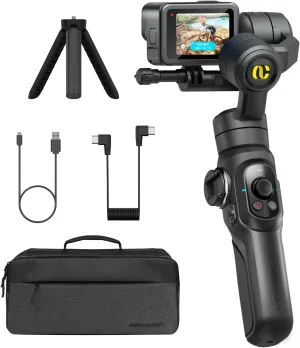 Gimbal Stabilizer for Go Pro, Handheld Gimbal with 360° Rotation for Video Recording, 3-Axis Gimbal Stabilizer Compatible with Gopro Hero 12/11, Osmo Action, Insta360 ONE R,Sony RX0-Smart G1