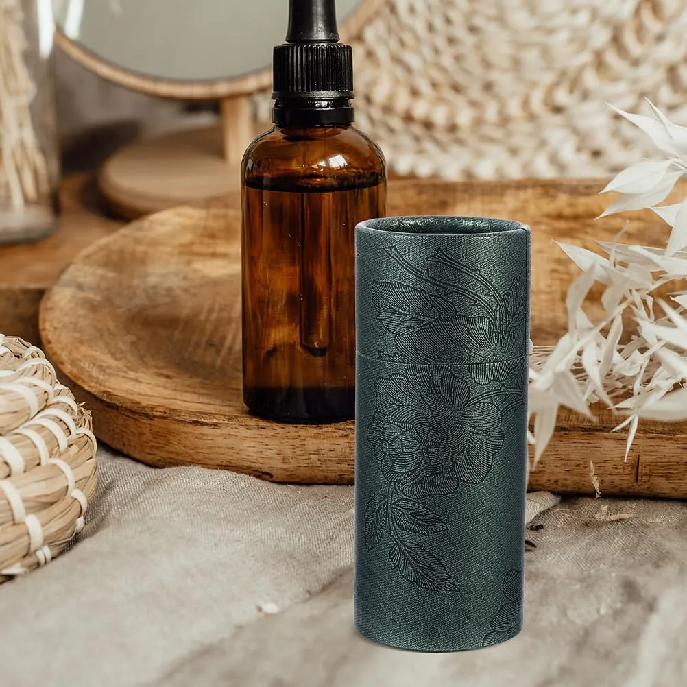 GLEAVI Empty Kraft Paper Jar Tube 15Pcs Round Paperboard 20ML Essential Oil Bottle Packaging Box Cardboard Containers Green Lipstick Boxes