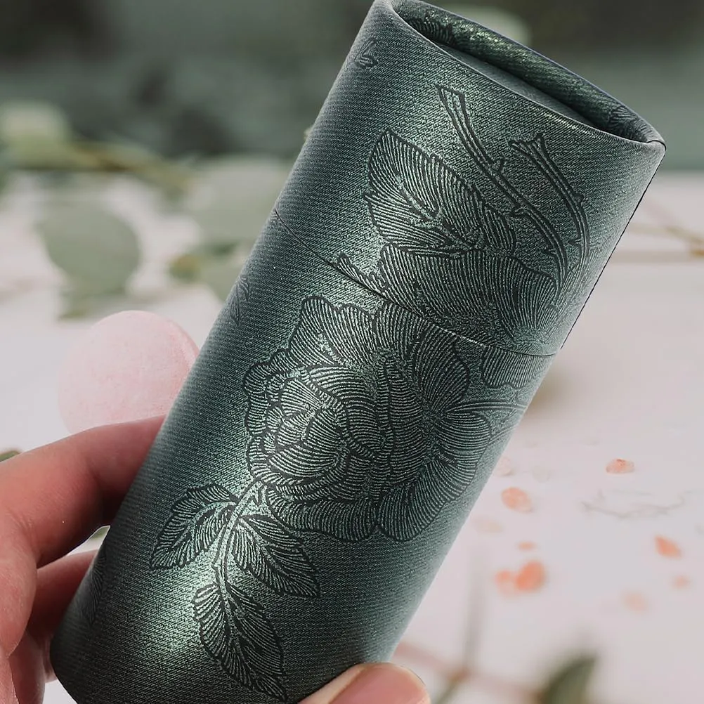 GLEAVI Empty Kraft Paper Jar Tube 15Pcs Round Paperboard 20ML Essential Oil Bottle Packaging Box Cardboard Containers Green Lipstick Boxes