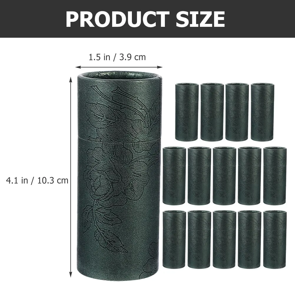 GLEAVI Empty Kraft Paper Jar Tube 15Pcs Round Paperboard 20ML Essential Oil Bottle Packaging Box Cardboard Containers Green Lipstick Boxes
