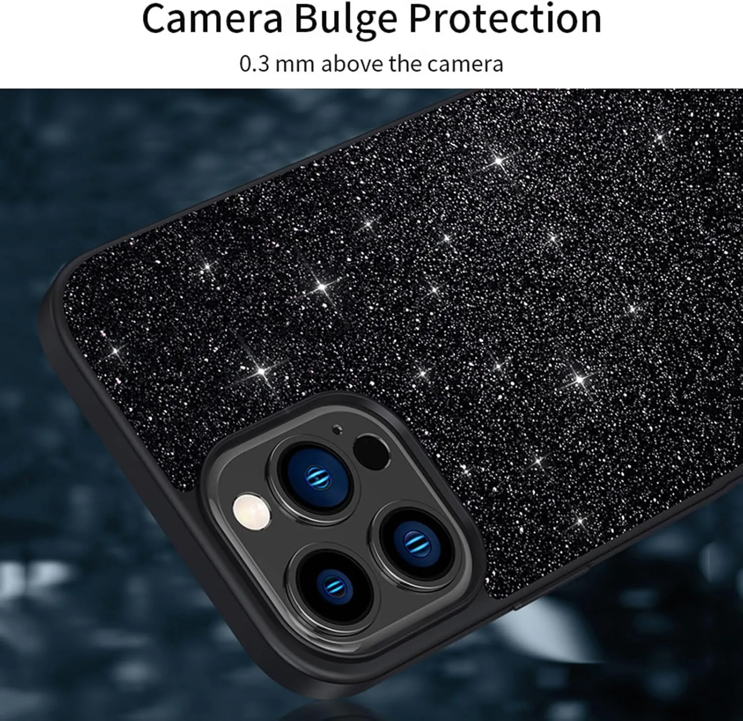 Glitter Case for iPhone 16 Pro Max/16 Pro/16 Plus/16, Glossy Shiny Non -Slip Texture Cover for Girls Women Bumper Protection Case Slim Fit,Gold,16 Pro