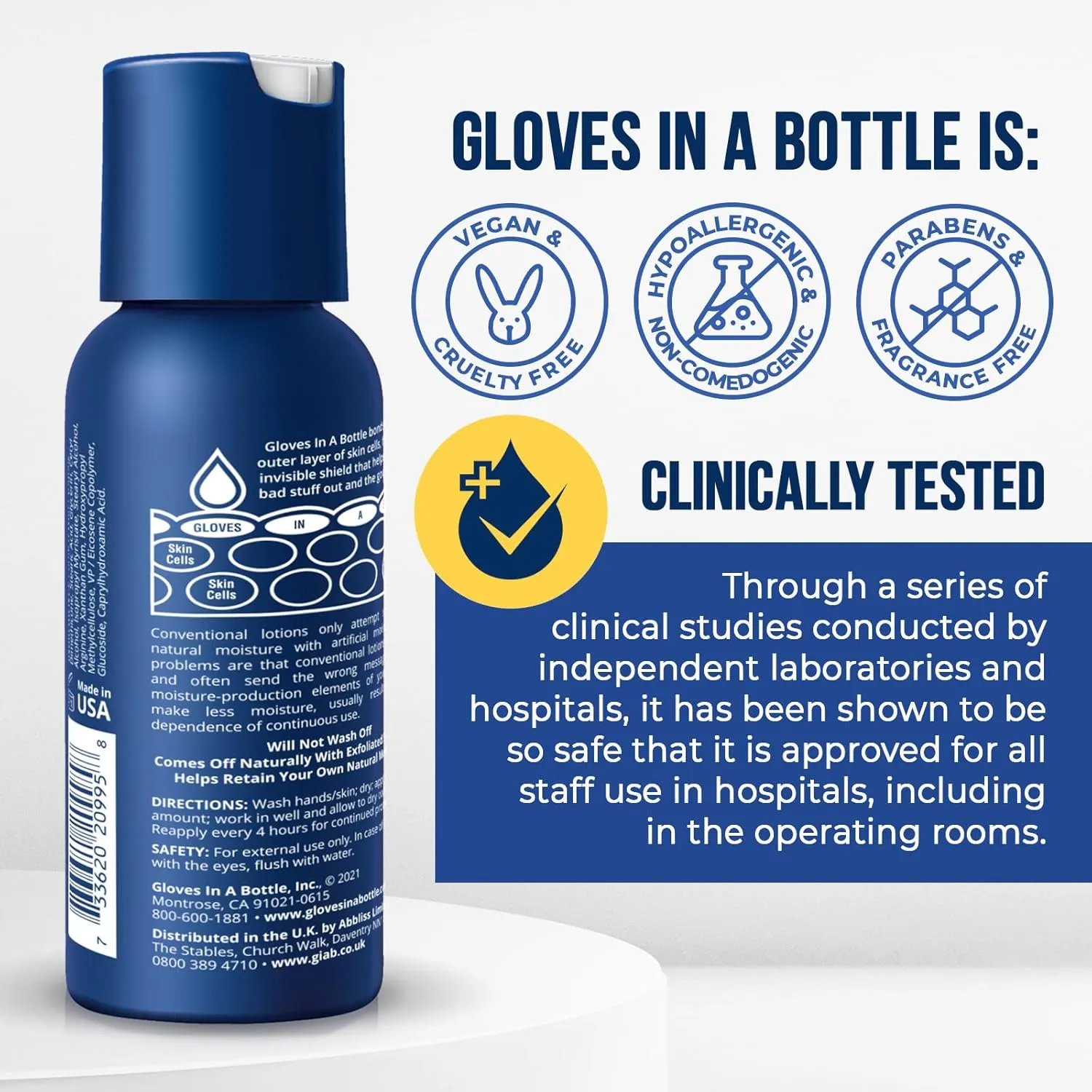 Gloves in a Bottle Shielding Lotion for Dry Itchy Skin 2 ounce, Pack of 3
