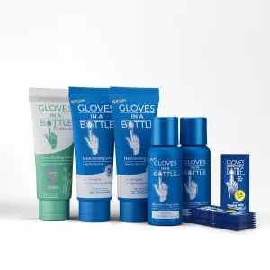 Gloves in a Bottle Skin Repair Lotion Gift Set for Dry Skin (5 Piece Set)