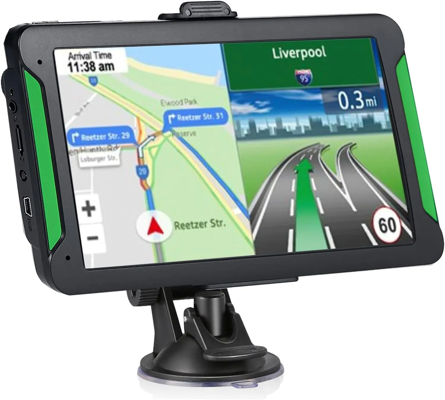 GPS Navigation for Car, Truck, RV With 7 Inch Display - 2025 Maps (Free Lifetime Updates), Commercial Drivers GPS Navigator, Semi Trucker Navigation System, Custom Routing