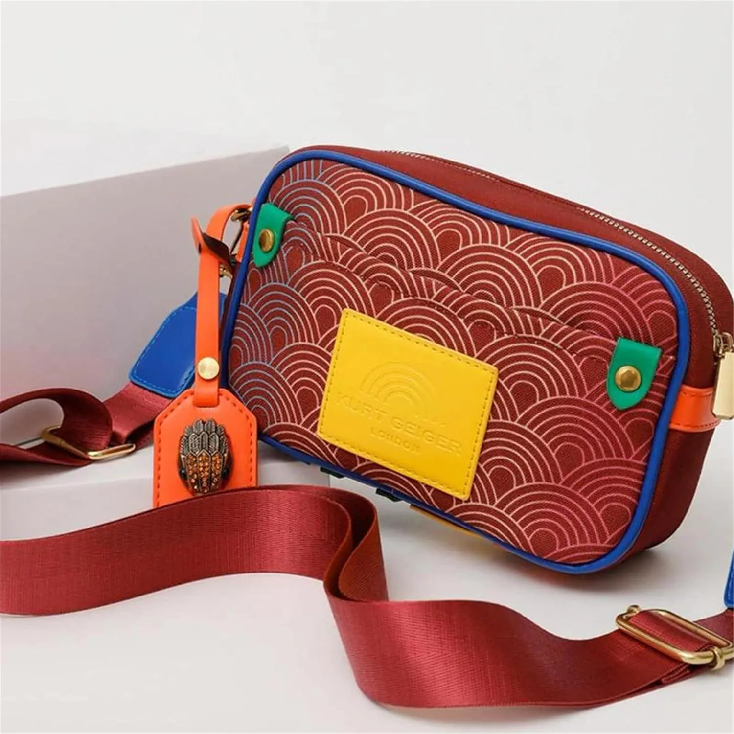 Gradient Print Crossbody Bag,Adjustable Fashionable One-Shoulder Crossbody Bag, Versatile Personality.