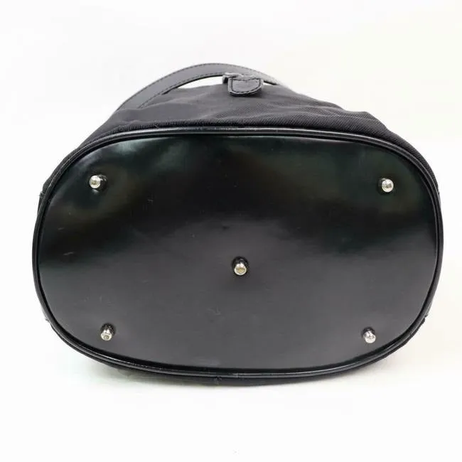 Gucci Early Purse Black Nylon And Leather With Bamboo Handle Satchel