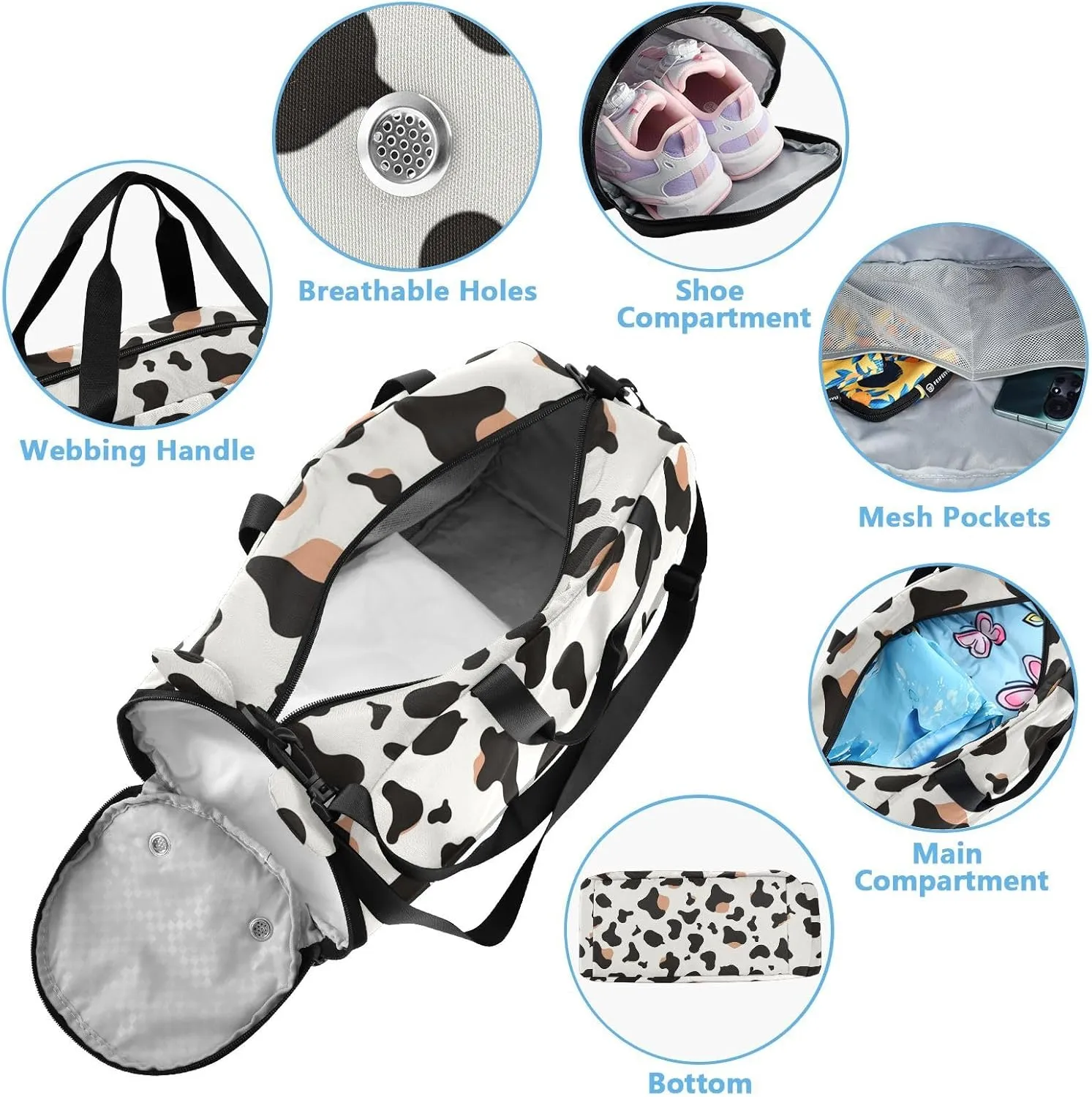 GuoChe Small Crossbody Purse with Shoes Compartment Fashion Purses for Go shopping