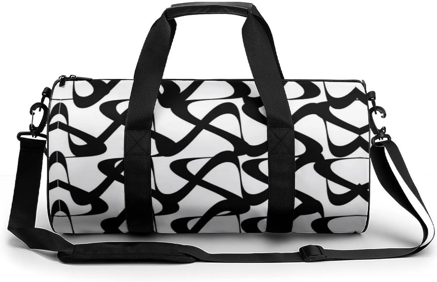 Gym Bag for Men Women Lightweight Sports Duffle Bag with Multiple Compartments Cylindrical Gym Bag for Fitness Travel And Outdoor Activities Ater Resistant Yoga Bag Training Bag Abstract Loops