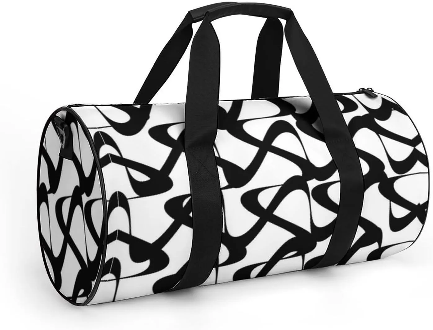Gym Bag for Men Women Lightweight Sports Duffle Bag with Multiple Compartments Cylindrical Gym Bag for Fitness Travel And Outdoor Activities Ater Resistant Yoga Bag Training Bag Abstract Loops