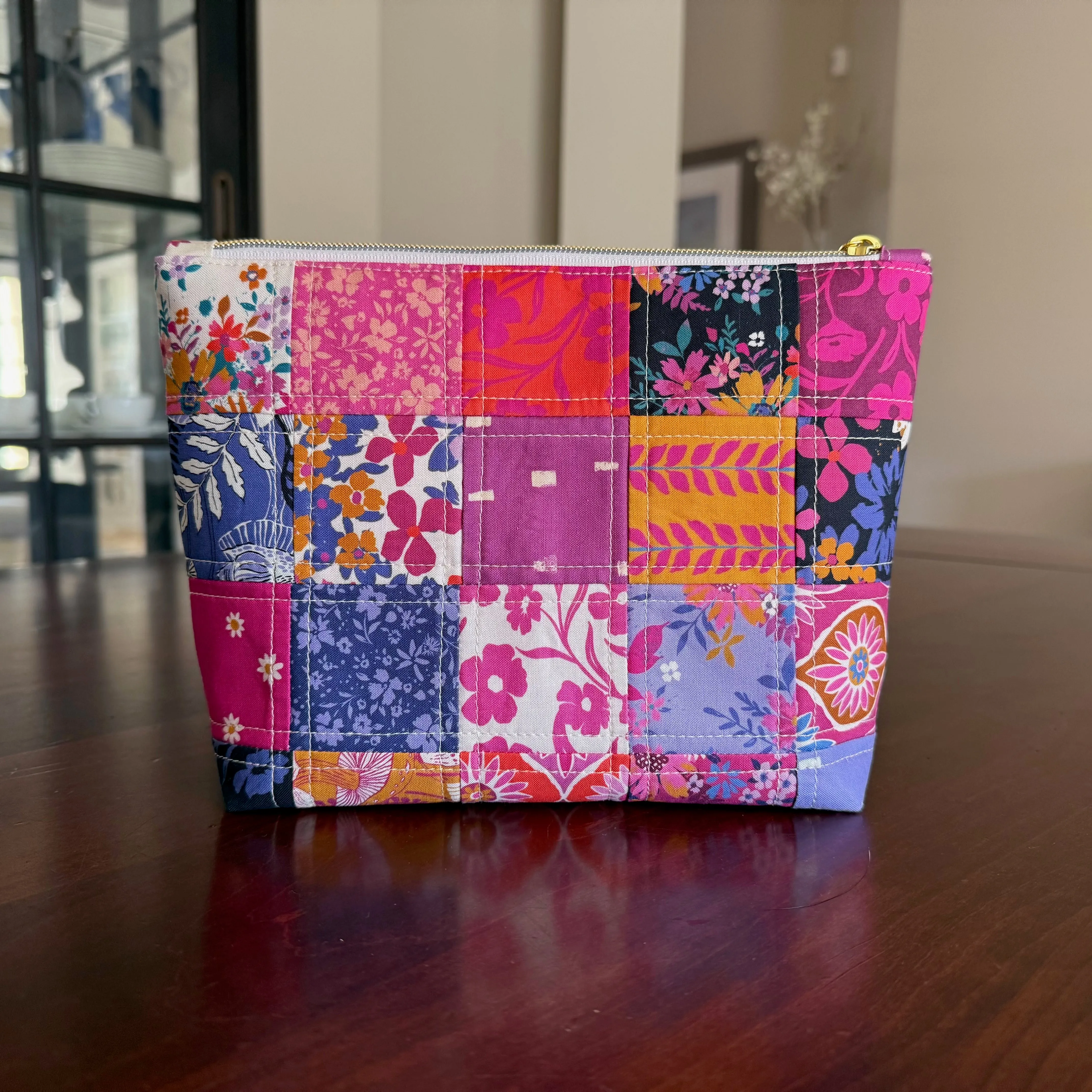 Happy Florals Patchwork Pouch