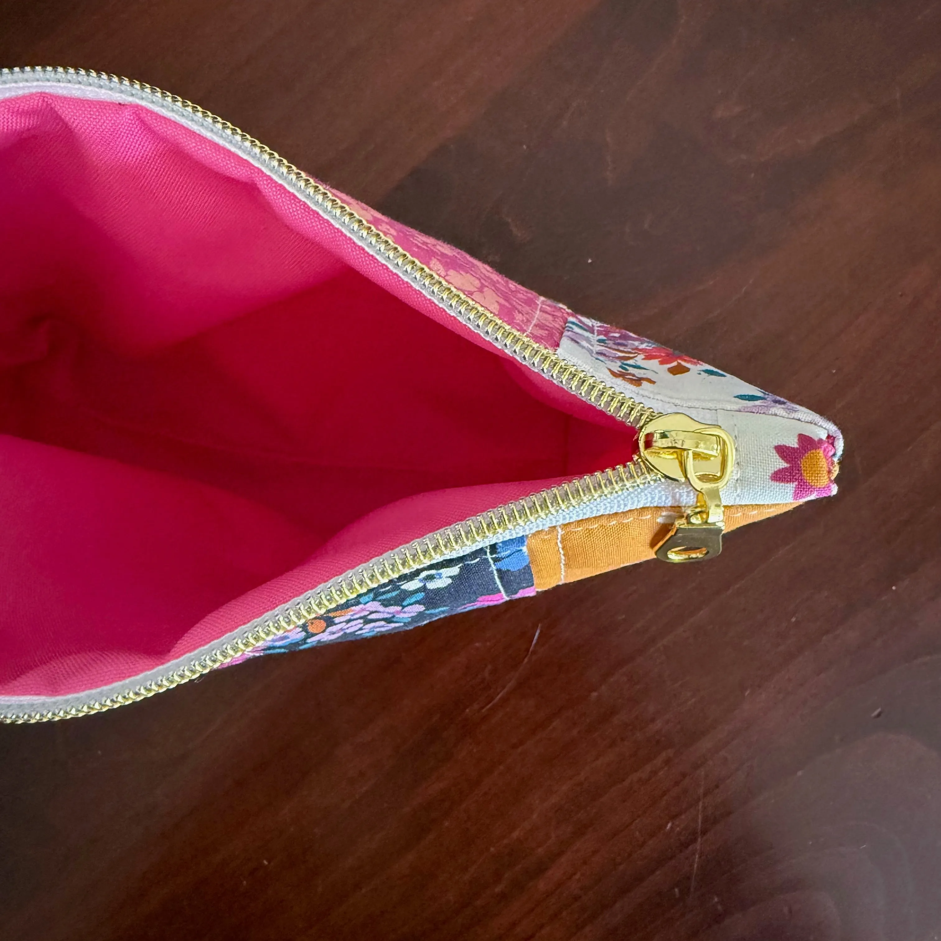 Happy Florals Patchwork Pouch