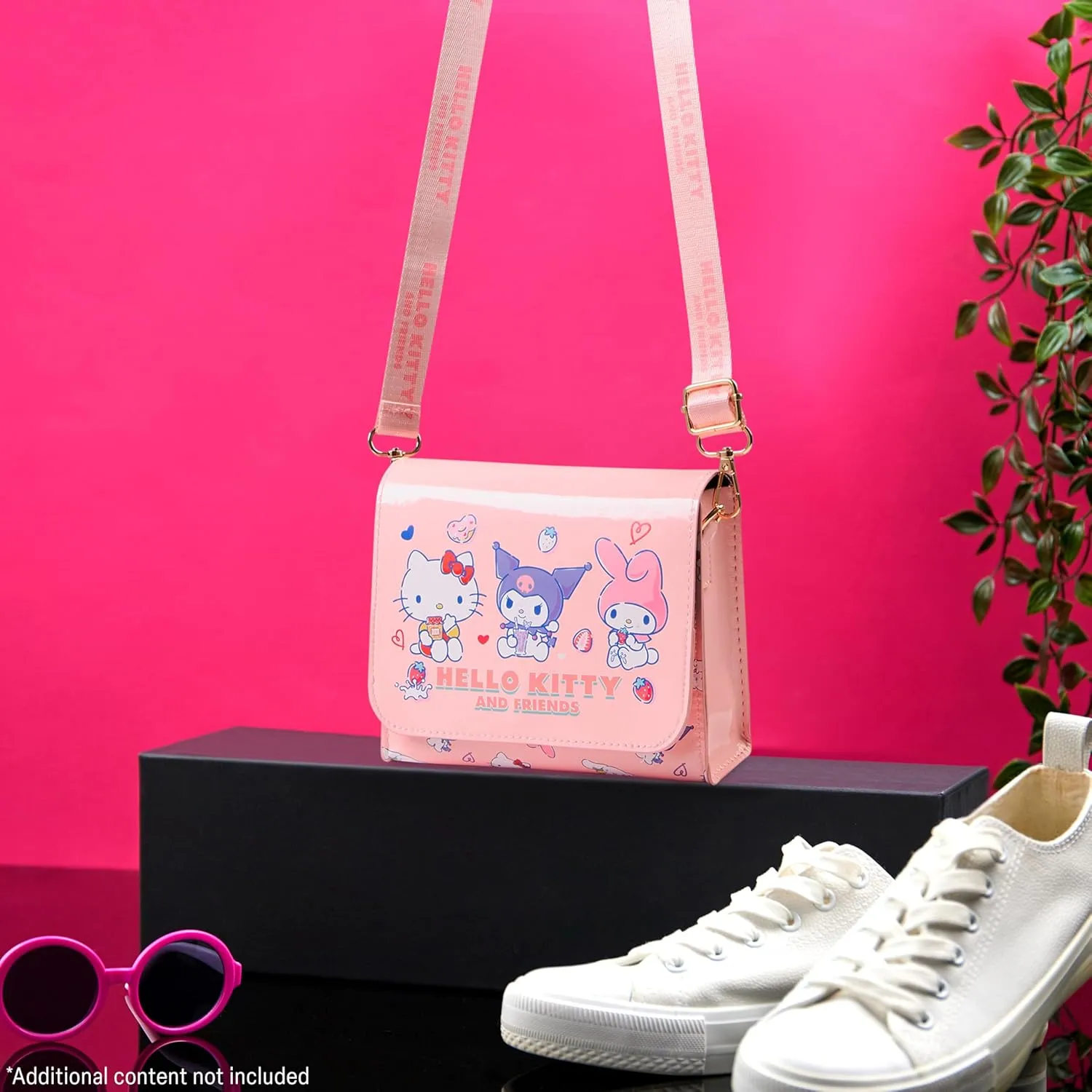 Hello Kitty Girls Teenagers Handbag, Crossbody Shoulder Bag with Adjustable Strap Fashion Travel Women Girls Gifts (Pink)