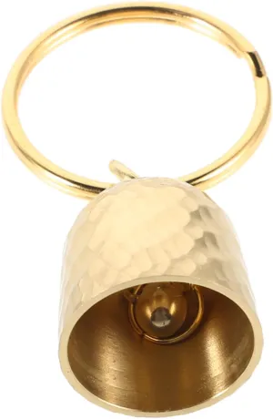 HEMOTON Compact Brass Bell Keychain Clear Sound Outdoor Accessory for Cycling Camping Hanging Bell for Backpack Handbag