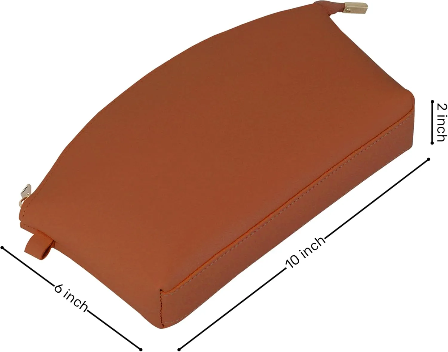 HIFA Leather Makeup Case; Perfect Size - Top Zipper Closure