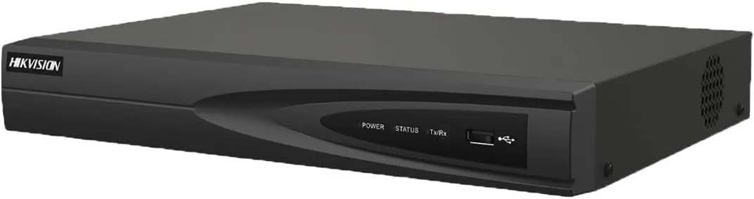 HIK 8CH 4K NVR DS-7608NI-Q1/8P - 8MP 4K Network Video Recorder with Built-in PoE Ports for IP Cameras - H.265 Compatible with Hikvision Hik-Connect APP (HDD Not Included)
