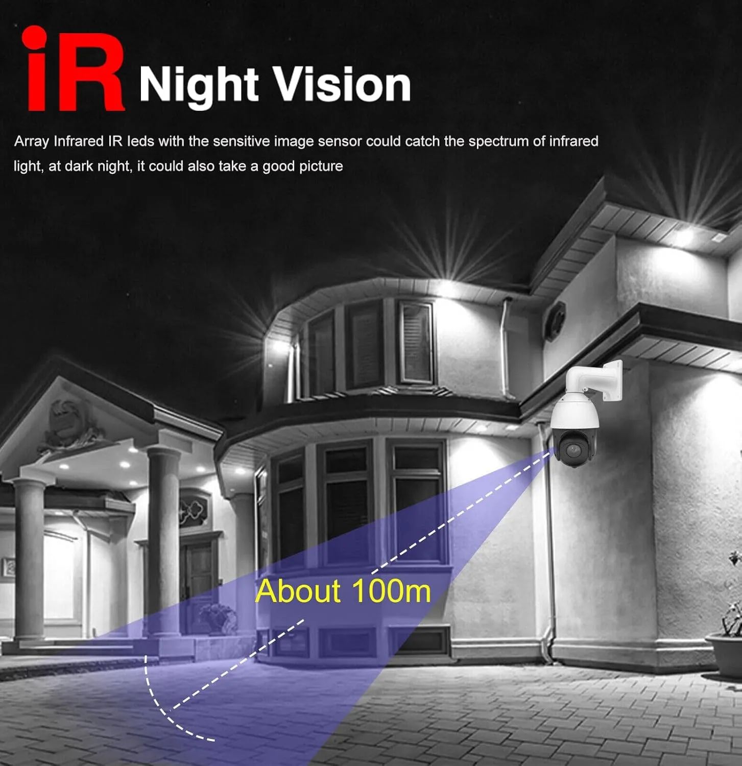 HIKV DS-2DE4425IW-DE(T5) 4MP Outdoor PTZ Speed Dome PoE IP Camera with 25x Optical Zoom(4.8~120mm Lens), Face Capture, Smart VCA, DarkFighter, 328ft IR Night Vision, WDR, Compatible with Hikvision
