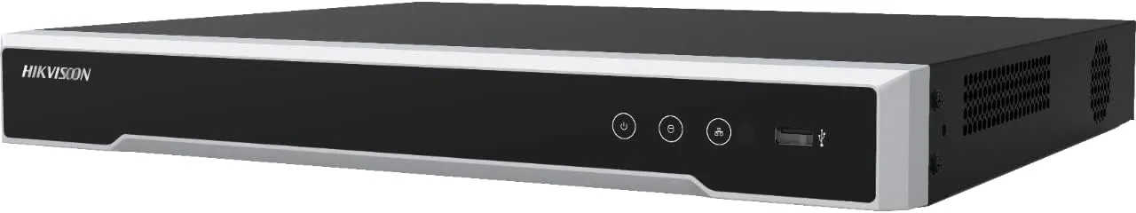 HIKVISI0N DS-7632NI-K2/16P 32 Channel with 2 Hard Drive Spaces,16 POE Ports 4K 8MP IP Network Video Recorder NVR, Compatible with Hikvision Hik-Connect, Hard Drive Not Included