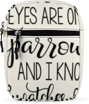 'His Eyes Are on The Sparrow Crossbody Bag Small Shoulder Bag Waterproof, Lightweight And Convenient