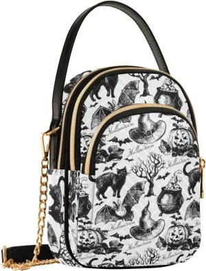 Holiday Festive Cell Phone Purse Crossbody Handbag Durable Shoulder Bag Travel Pouch