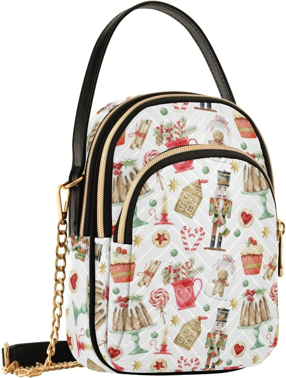 Holiday Festive Cell Phone Purse Crossbody Handbag Durable Shoulder Bag Travel Pouch