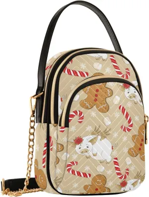 Holiday Festive Cell Phone Purse Crossbody Handbag Durable Shoulder Bag Travel Pouch