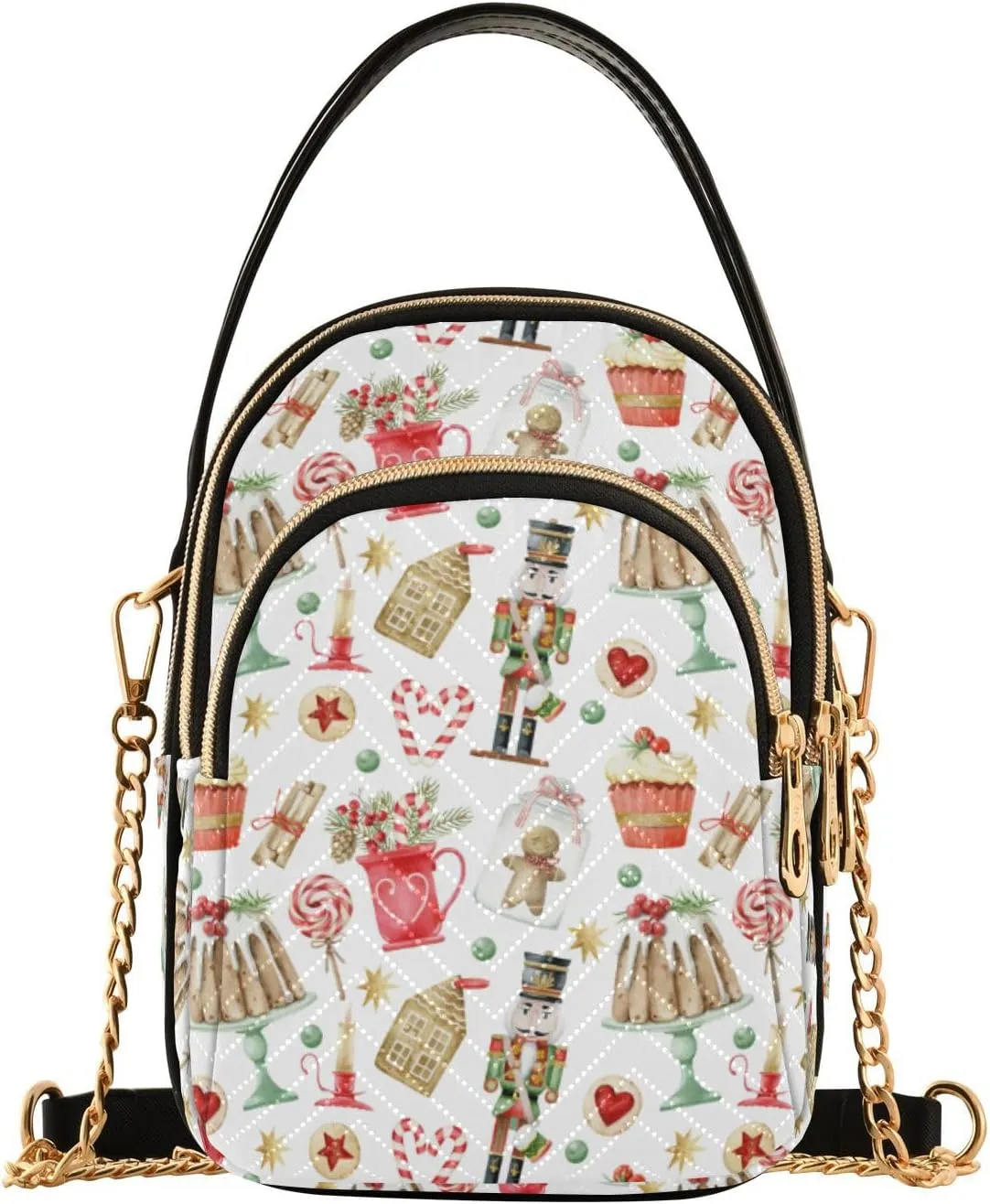 Holiday Festive Cell Phone Purse Crossbody Handbag Durable Shoulder Bag Travel Pouch