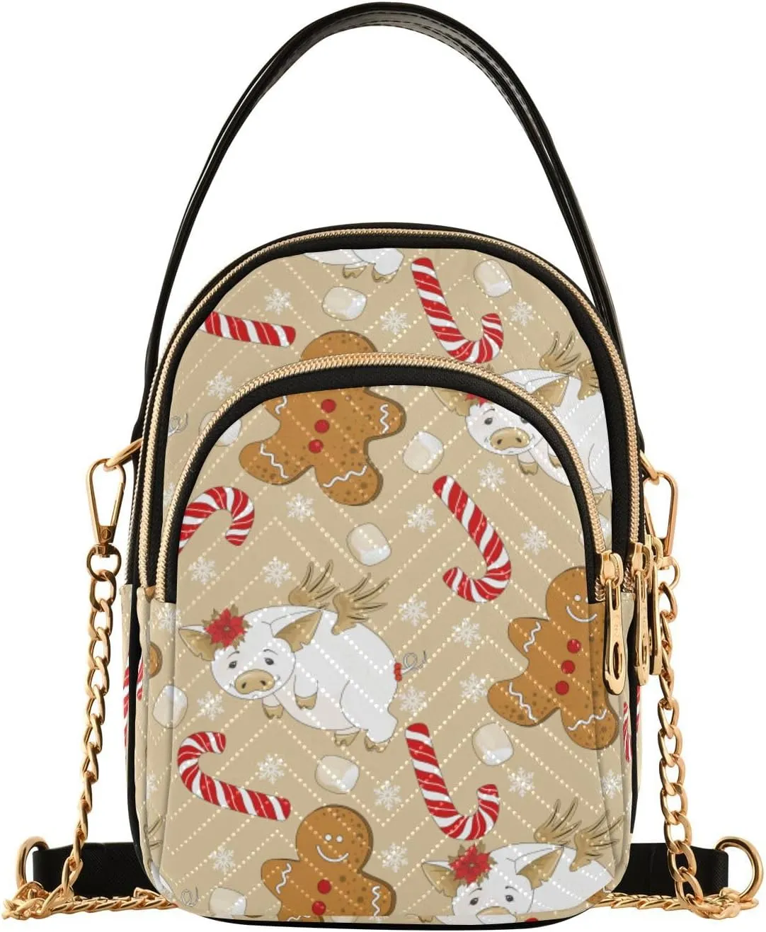 Holiday Festive Cell Phone Purse Crossbody Handbag Durable Shoulder Bag Travel Pouch