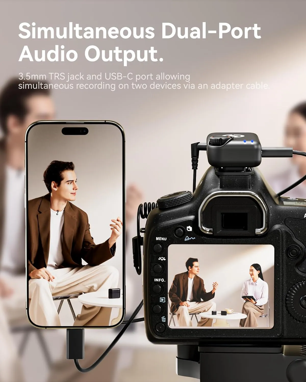 Hollyland Lark M2S Ultimate Combo (Camera RX USB-C RX Lightning RX) Wireless Lavalier Microphone for iPhone/Camera/Android/PC, Compact Mic, Titanium Clip, Noise Cancelling, Content Creation