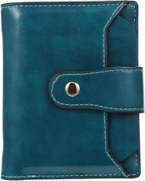 Homoyoyo Change Purse for Women Vintage Oil Wax Leather Coin Purse Pu Pouch for Cards Receipts Coins Keys