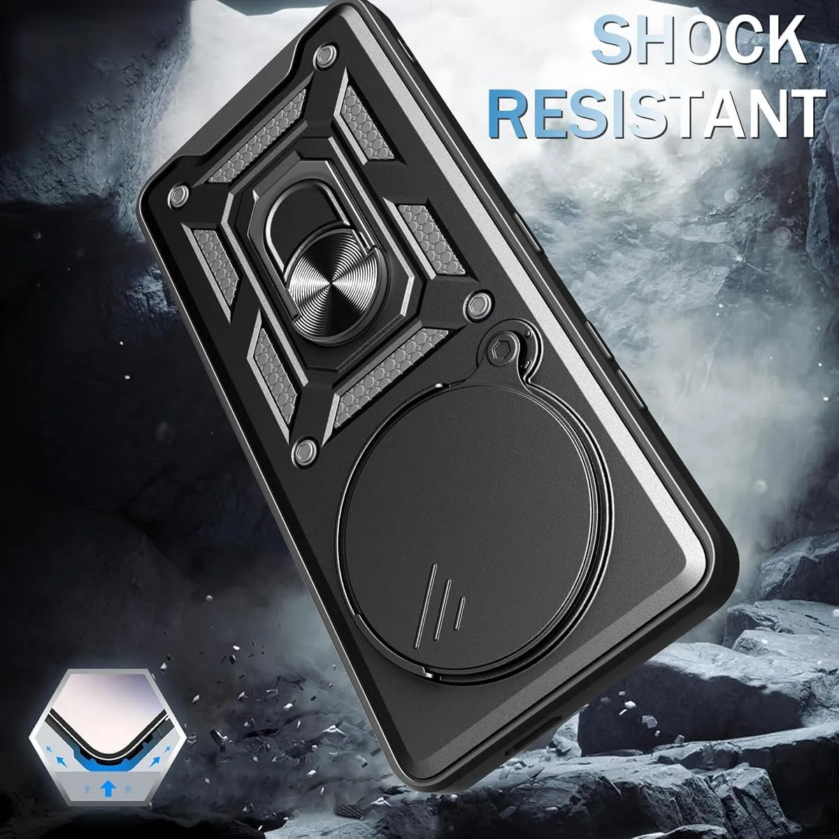 Honor Magic 7 Lite Case Shockproof Ring Stand Phone Camera Lens Cover